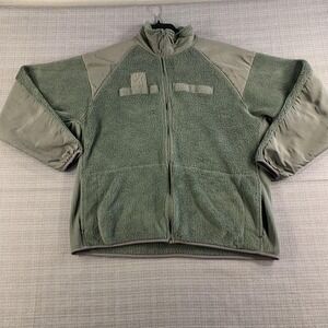 US Army ECWCS Fleece Jacket Mens Large Foliage Green Gen III Level 3 Made USA